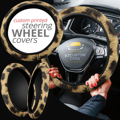 Skin Cheetah Anime Steering Wheel Cover Custom Cheetah Car Accessories