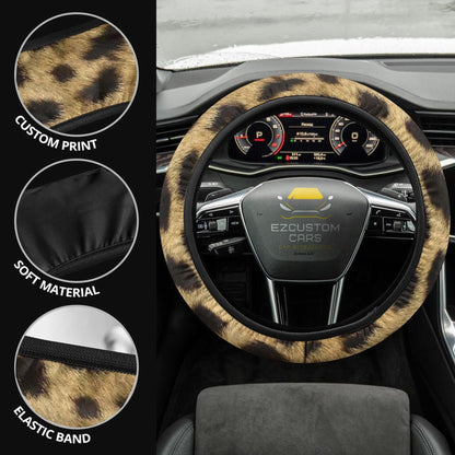 Skin Cheetah Anime Steering Wheel Cover Custom Cheetah Car Accessories