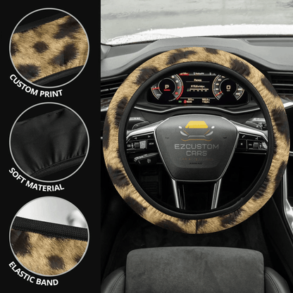 Skin Cheetah Anime Steering Wheel Cover Custom Cheetah Car Accessories