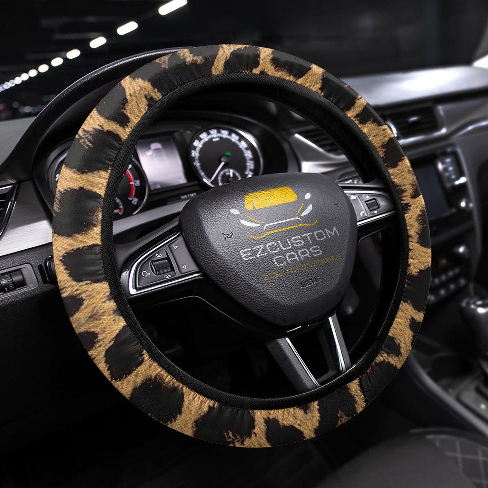Skinny Cheetah Anime Steering Wheel Cover Custom Cheetah Car Accessories
