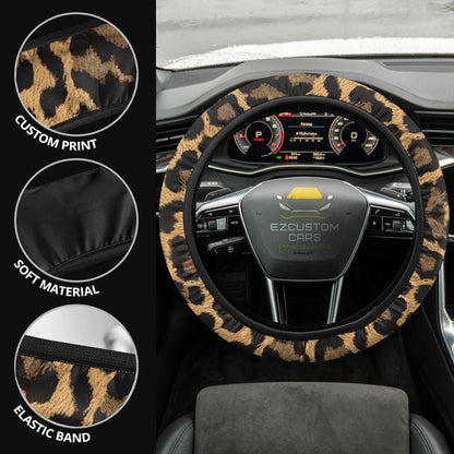 Skinny Cheetah Anime Steering Wheel Cover Custom Cheetah Car Accessories
