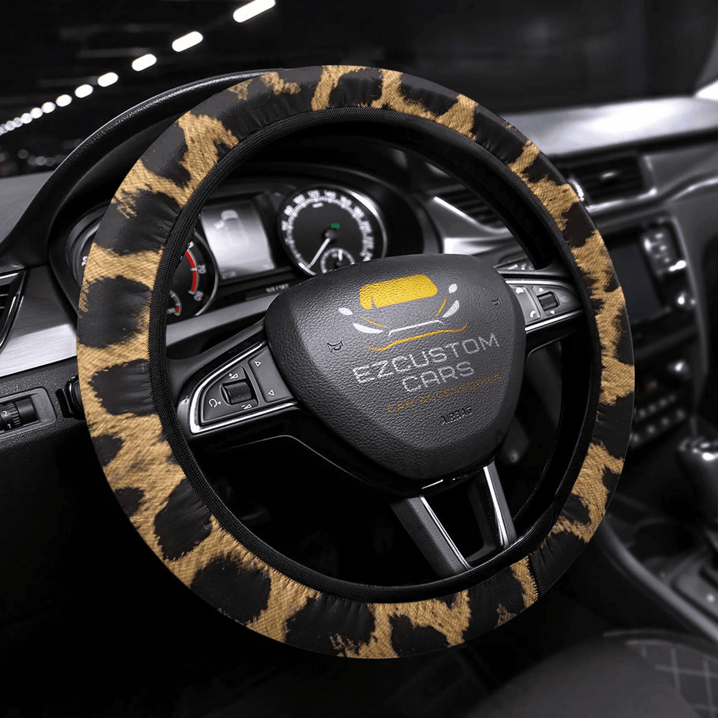 Skinny Cheetah Anime Steering Wheel Cover Custom Cheetah Car Accessories