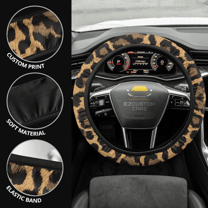 Skinny Cheetah Anime Steering Wheel Cover Custom Cheetah Car Accessories
