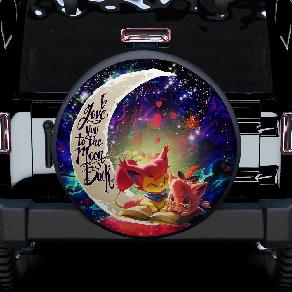 Skitty And Jigglypuff Love You To The Moon Galaxy Car Spare Tire Cover