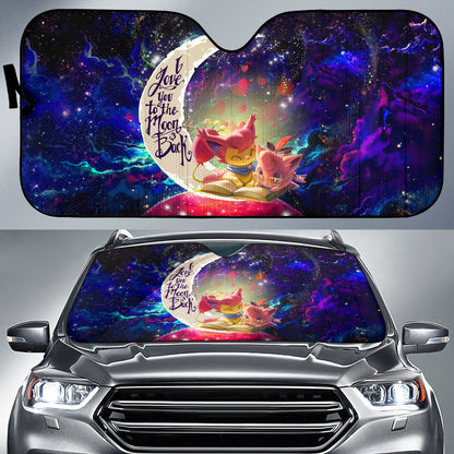 Skitty And Jigglypuff Pokemon Love You To The Moon Galaxy Car Auto Sunshades