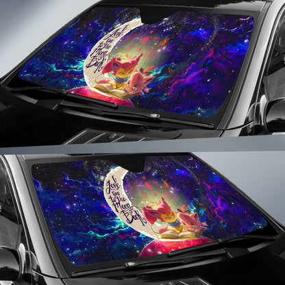 Skitty And Jigglypuff Pokemon Love You To The Moon Galaxy Car Auto Sunshades
