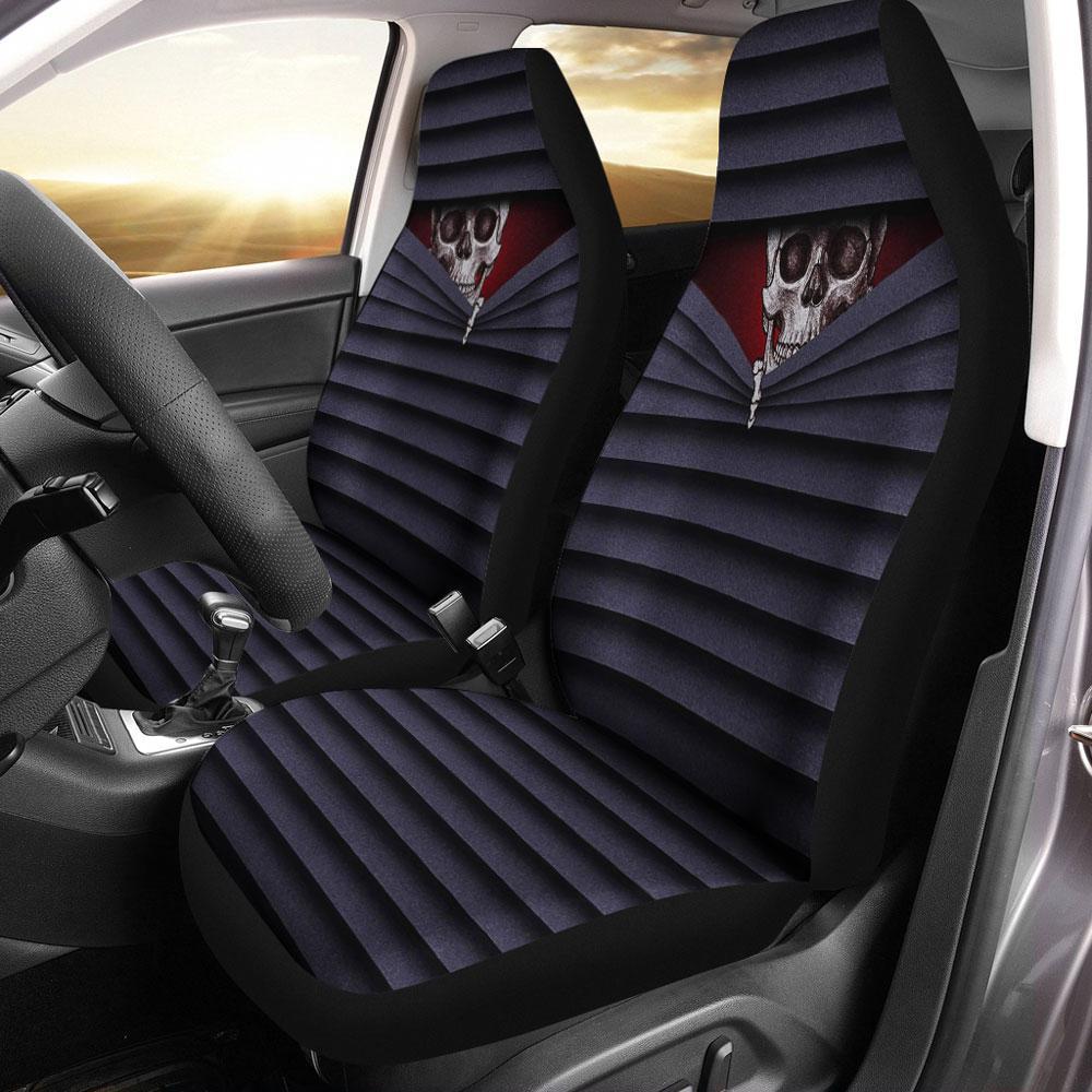 Skull Behind You Car Seat Covers Custom Car Accessories