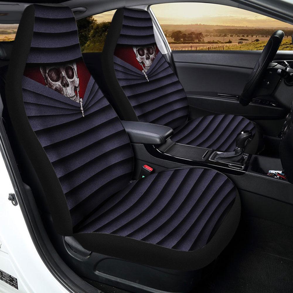 Skull Behind You Car Seat Covers Custom Car Accessories