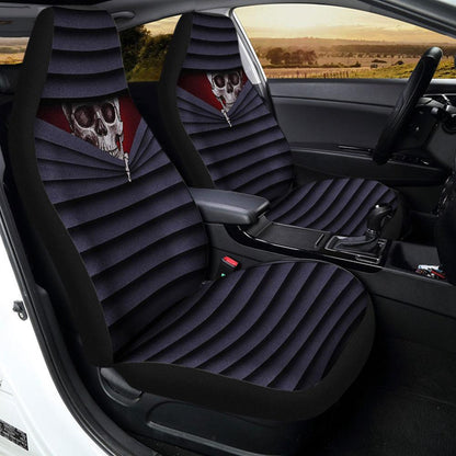 Skull Behind You Car Seat Covers Custom Car Accessories