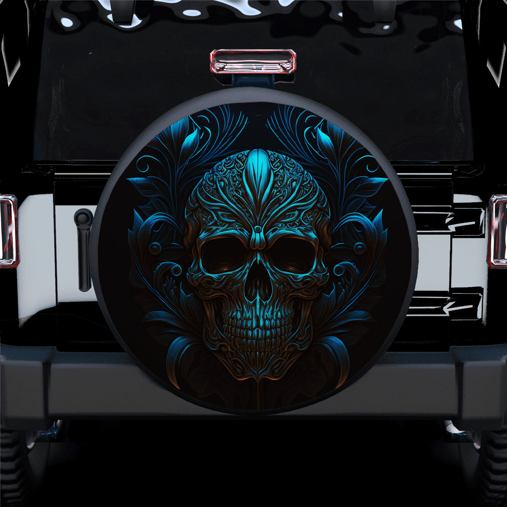 Skull Gothic Dark Vector Car Spare Tire Cover