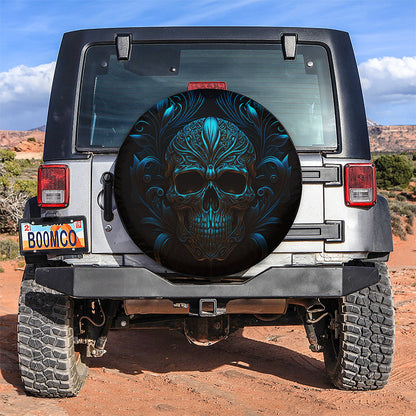 Skull Gothic Dark Vector Car Spare Tire Cover