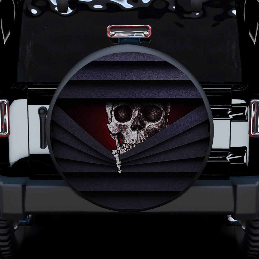 Skull Hiding Funny Car Spare Tire Cover
