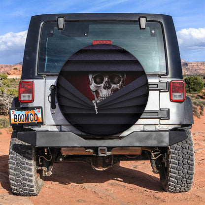Skull Hiding Funny Car Spare Tire Cover