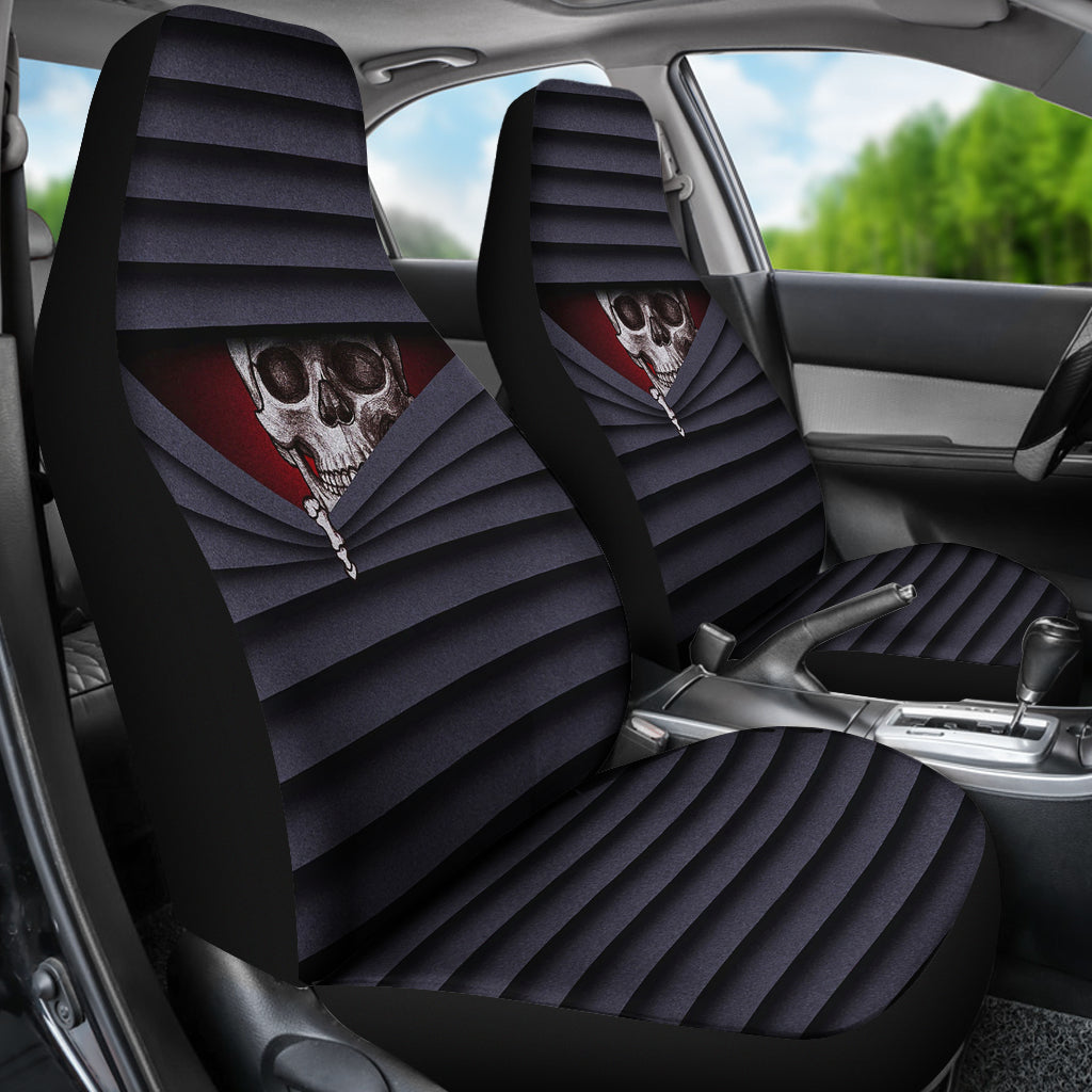 Skull Hiding Zipper Car Seat Covers