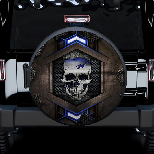 Skull Metal Jeep Car Spare Tire Cover