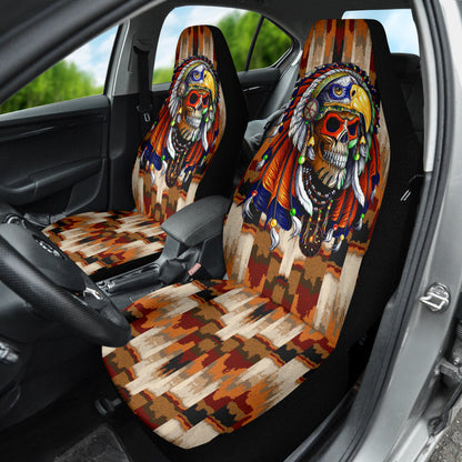 Skull Native American Car Seat Covers Car Accessories Ci220419-05