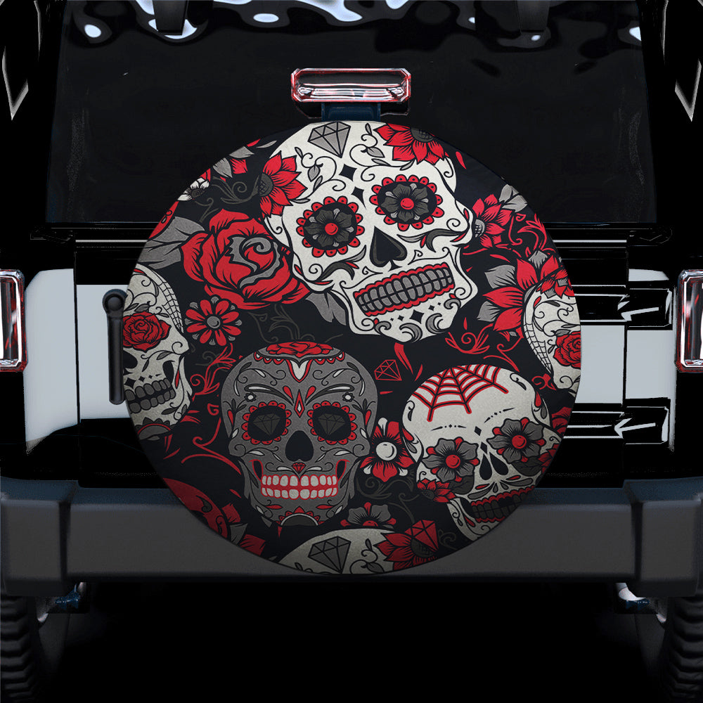 Skull Pattern Spare Tire Cover