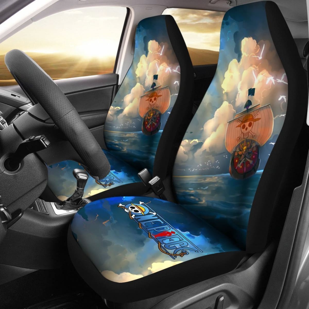Skull Pirate One Piece Car Seat Covers Lt03 Universal Fit 225721