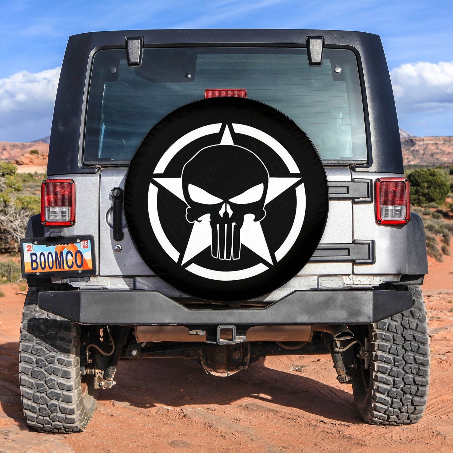 Skull Punisher Jeep Spare Tire Cover