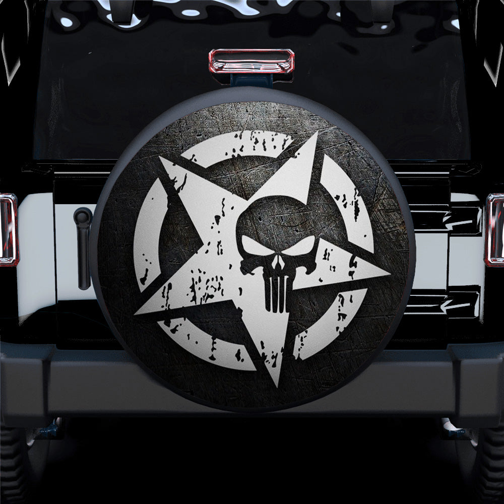 Skull Star Symbol 2 Car Spare Tire Cover