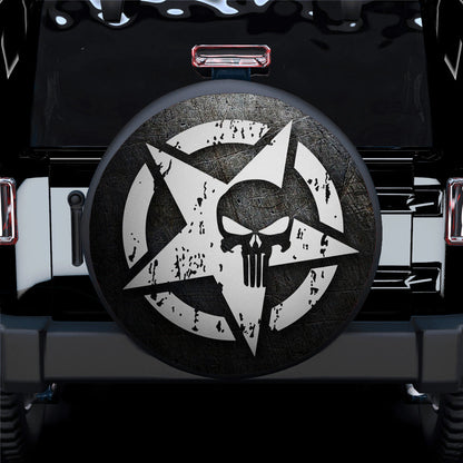 Skull Star Symbol 2 Car Spare Tire Cover