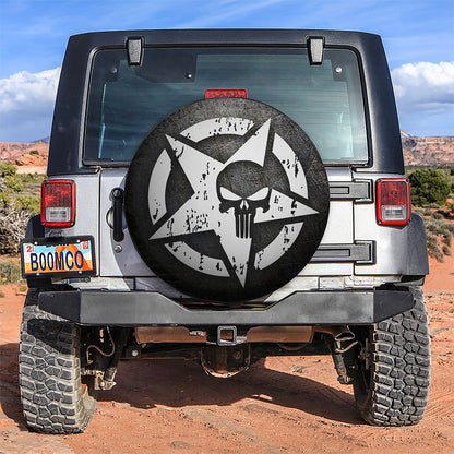 Skull Star Symbol 2 Car Spare Tire Cover