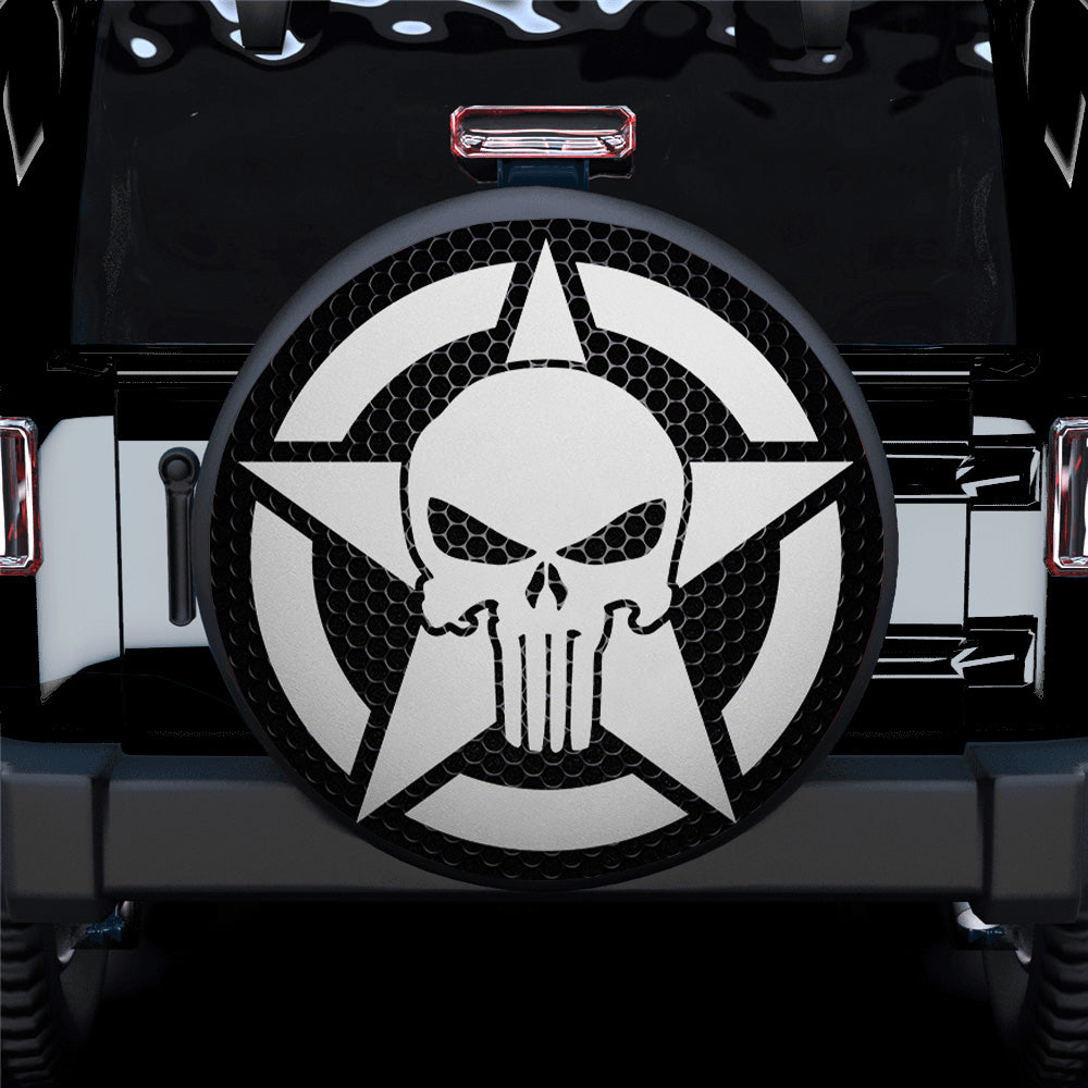 Skull Star Symbol Car Spare Tire Cover
