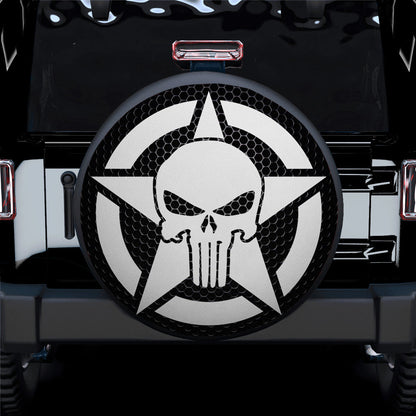 Skull Star Symbol Car Spare Tire Cover
