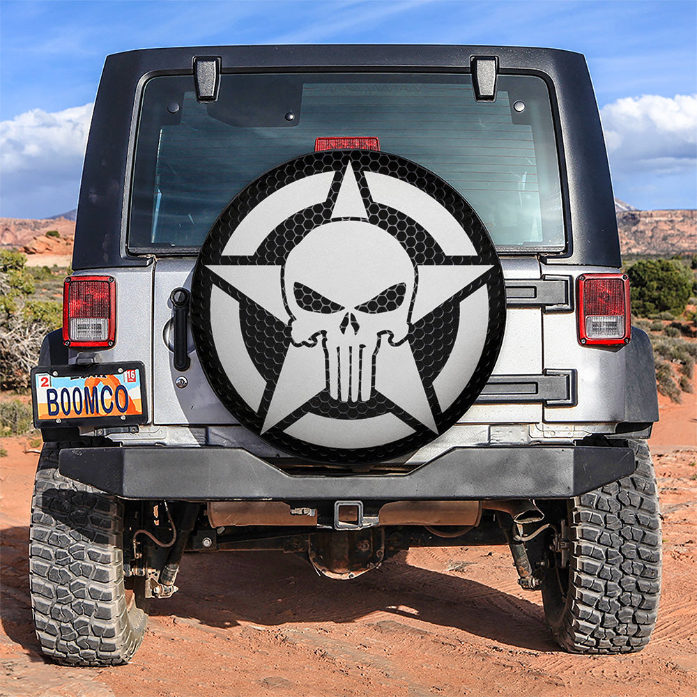 Skull Star Symbol Car Spare Tire Cover
