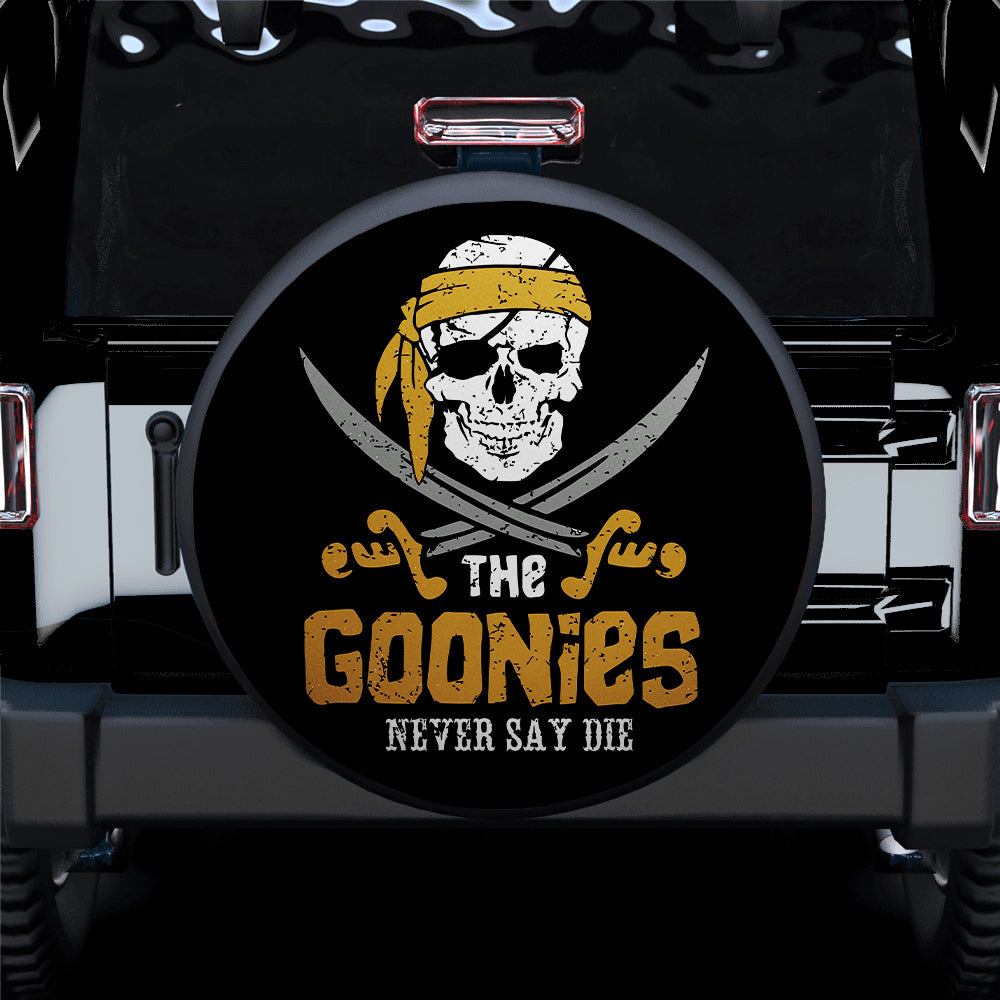 Skull The Goonies Never Say Jeep Car Spare Tire Cover