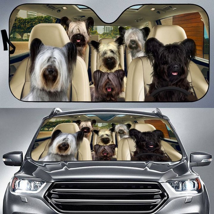 Skye Terrier Car All Over Printed 3D Sun Shade
