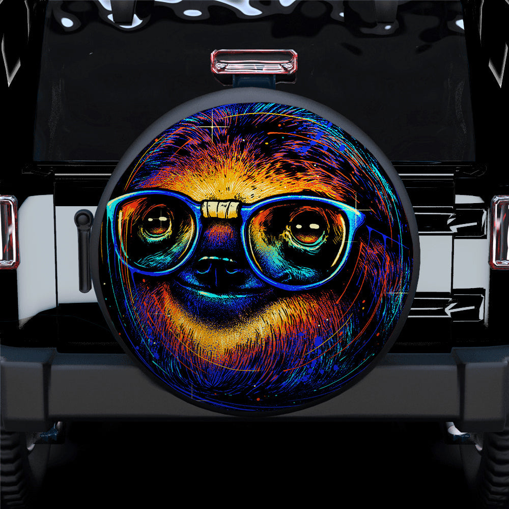 Sloth Colorfull Car Spare Tire Cover