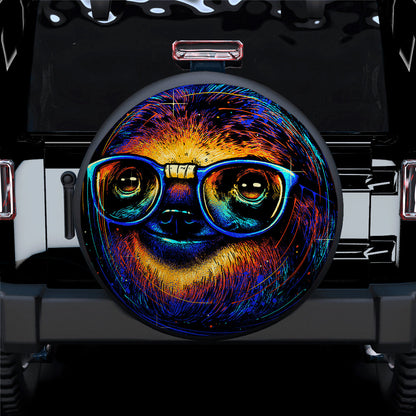 Sloth Colorfull Car Spare Tire Cover