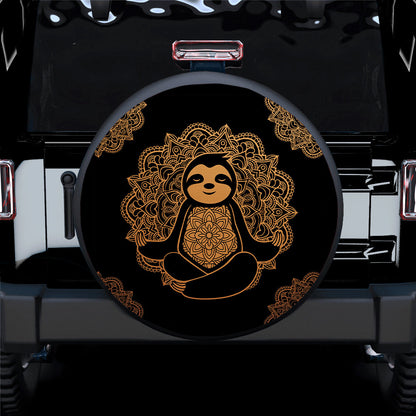 Sloth Mandala Yoda Car Spare Tire Cover