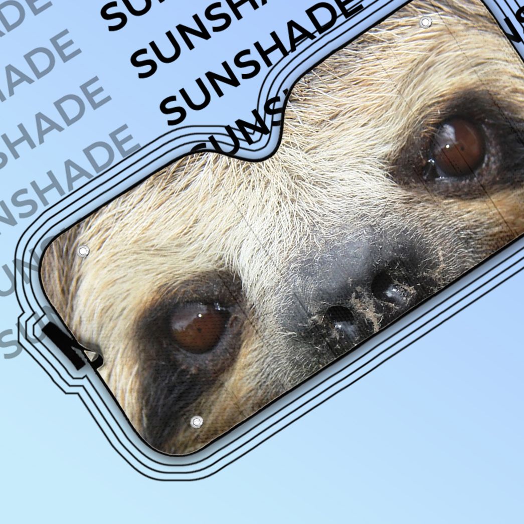 Gearhuman 3D Sloth Smiling Eyes Sunshade