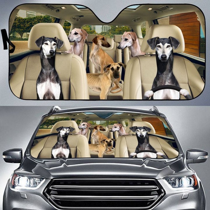Sloughi Car All Over Printed 3D Sun Shade
