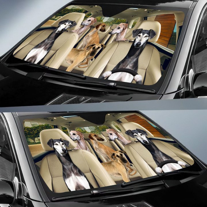 Sloughi Car All Over Printed 3D Sun Shade