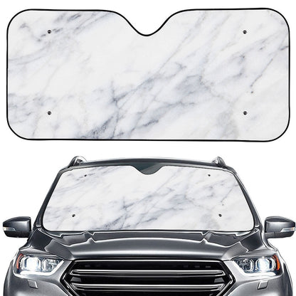 Smoke Grey Marble Print Car Windshield Sun Shade