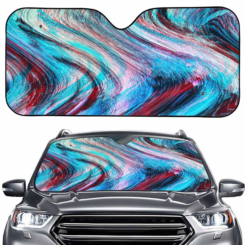 Smoke Psychedelic Trippy Print Car Windshield Sun Shade