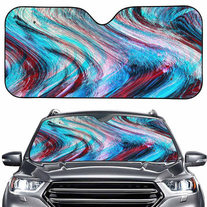 Smoke Psychedelic Trippy Print Car Windshield Sun Shade