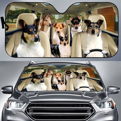 Smooth Collie Car All Over Printed 3D Sun Shade