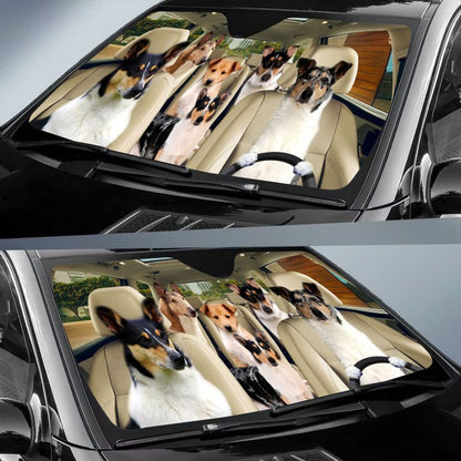 Smooth Collie Car All Over Printed 3D Sun Shade