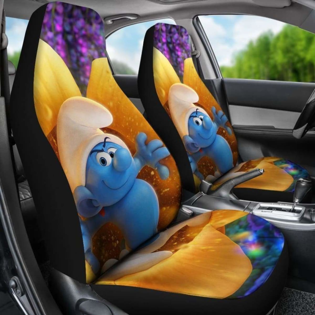 Smurf Funny Car Seat Covers Universal Fit 051012