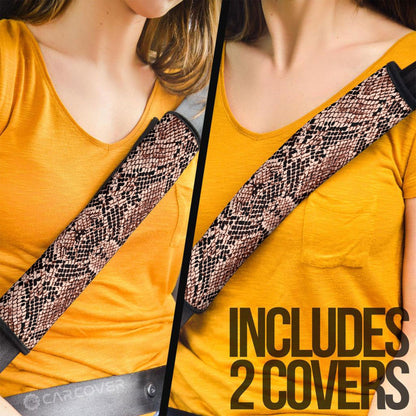 Snake Seat Belt Covers Custom Animal Skin Printed Car Interior Accessories