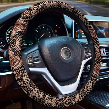 Snake Steering Wheel Cover Custom Animal Skin Printed Car Interior Accessories