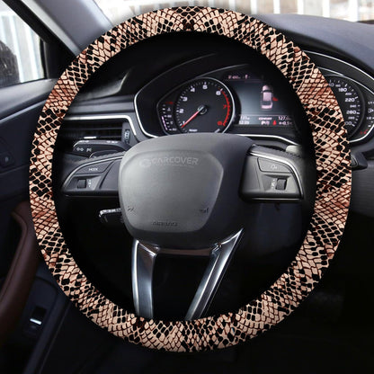 Snake Steering Wheel Cover Custom Animal Skin Printed Car Interior Accessories