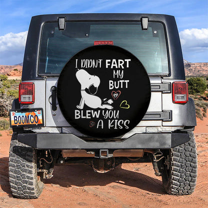 Snoopy Fart Butt Blew You A Kiss Funny Jeep Car Leather Spare Tire Cover - PersonalizedFury