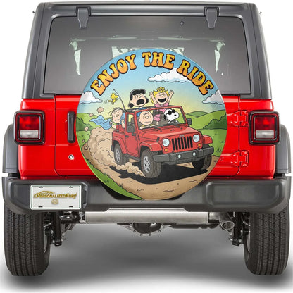 Snoopy Jeep Spare Tire Cover – Enjoy The Ride Adventure Vibe - PersonalizedFury