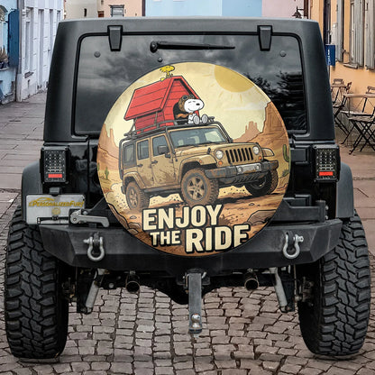 Snoopy Jeep Spare Tire Cover – Enjoy The Ride Off Road Style - PersonalizedFury