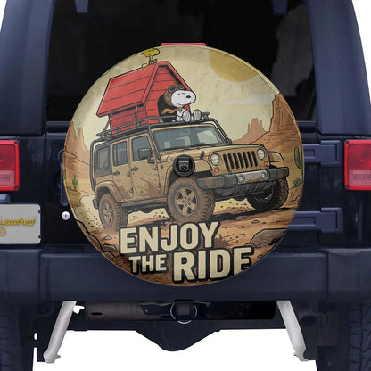 Snoopy Jeep Spare Tire Cover – Enjoy The Ride Off Road Style - PersonalizedFury